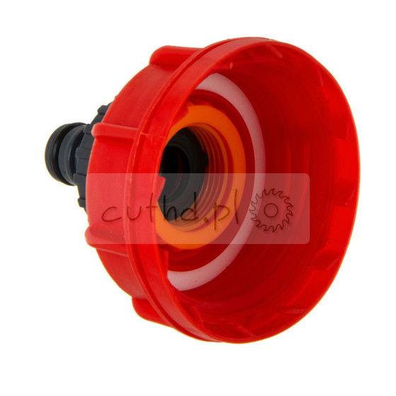 Zestaw: adapter IBC Mauzer S60x6 z szybkozłączem 1/2 + wąż 20mb