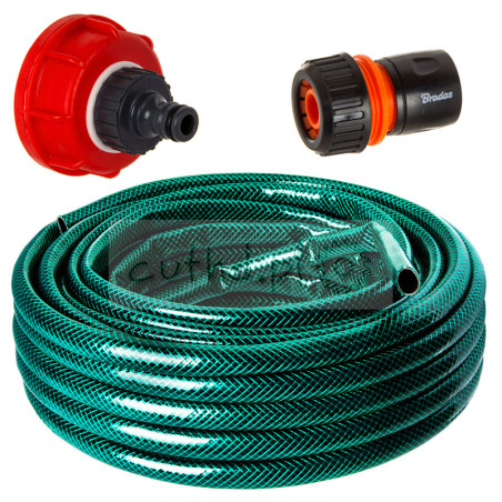 Zestaw: adapter IBC Mauzer S60x6 z szybkozłączem 1/2 + wąż 20mb