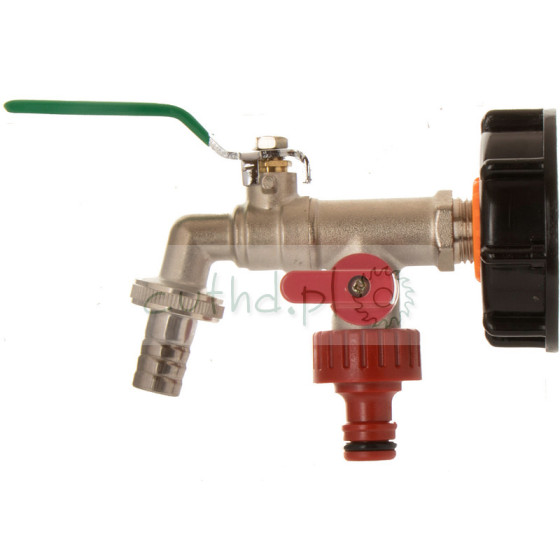 Kran 1/2" zawór mauzer zbiornik 1000l z redukcją S60x6 + przyłącze